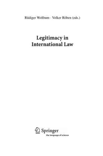 Legitimacy in International Law