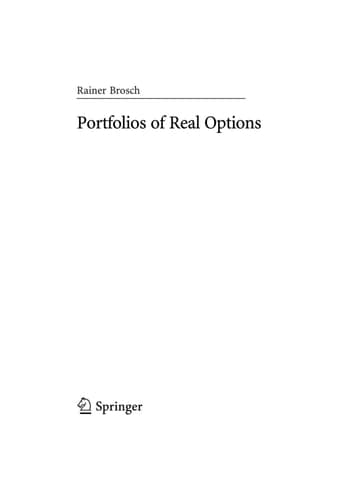 Portfolios of Real Options