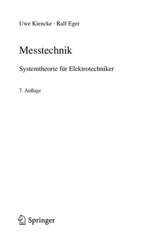 Messtechnik Systemtheorie für Elektrotechniker