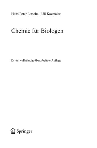 Chemie für Biologen (Springer-Lehrbuch) (German Edition)