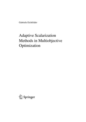 Adaptive Scalarization Methods in Multiobjective Optimization