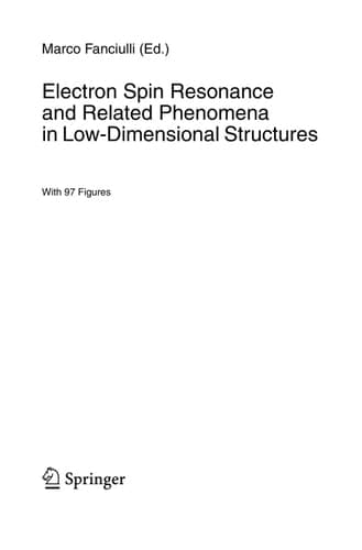 Electron Spin Resonance and Related Phenomena in Low-Dimensional Structures