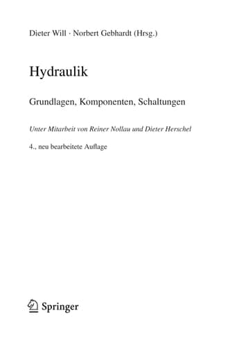 Hydraulik Grundlagen, Komponenten, Schaltungen