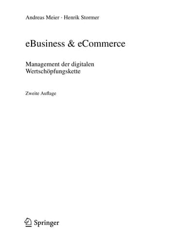eBusiness & eCommerce Management der digitalen Wertschöpfungskette