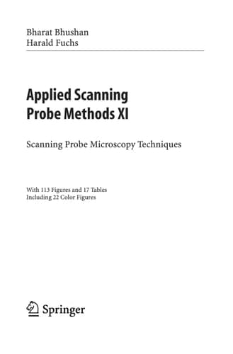 Applied Scanning Probe Methods XI Scanning Probe Microscopy Techniques