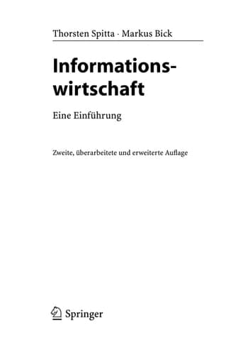 Informationswirtschaft Eine Einführung