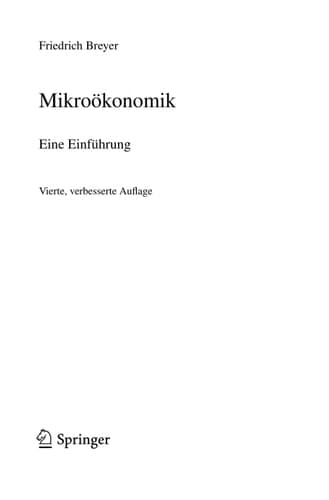 Mikroökonomik eine Einführung