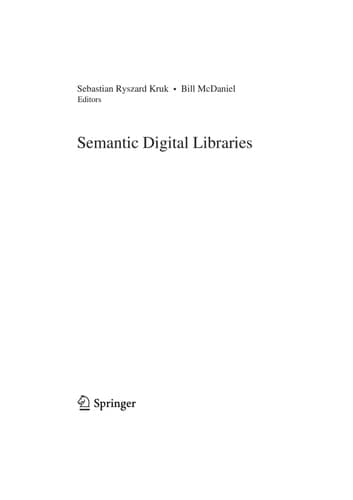 Semantic Digital Libraries