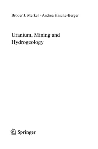 Uranium, Mining and Hydrogeology