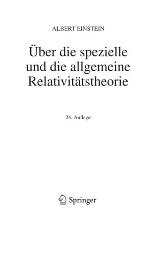 Über die spezielle und die allgemeine Relativitätstheorie