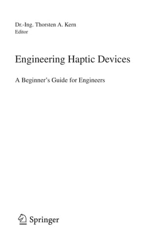 Engineering Haptic Devices A Beginner's Guide for Engineers