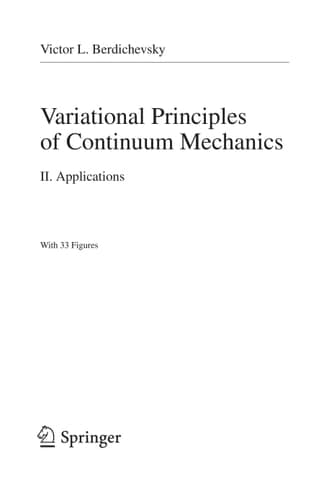 Variational Principles of Continuum Mechanics II. Applications