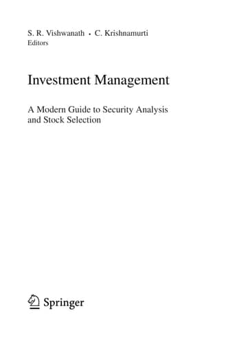 Investment Management: A Modern Guide to Security Analysis and Stock Selection