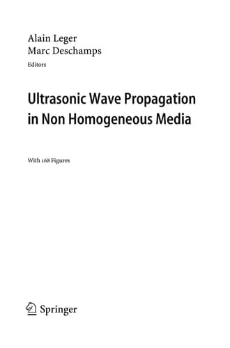 Ultrasonic Wave Propagation in Non Homogeneous Media