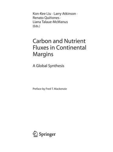Carbon and Nutrient Fluxes in Continental Margins A Global Synthesis