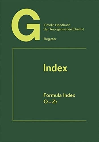 Index Formula Index O-Zr Elements 104 to 132