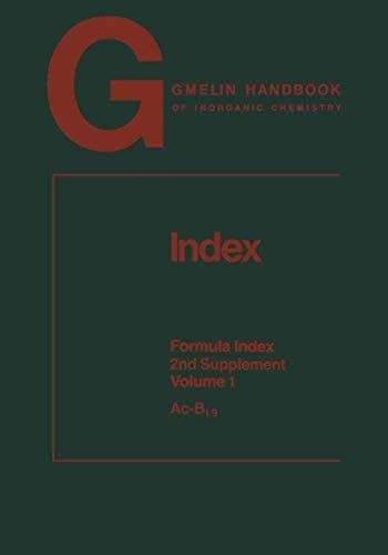 Index. Formula Index 2nd Supplement Volume 1 Ac-B1.9