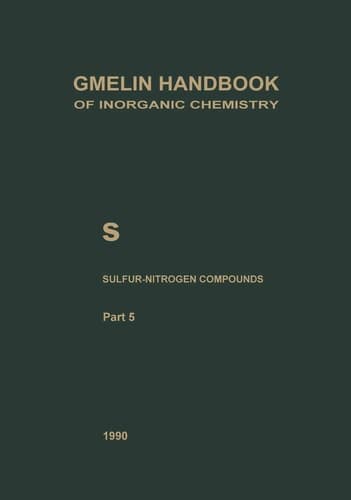 S Sulfur-Nitrogen Compounds Compounds with Sulfur of Oxidation Number IV