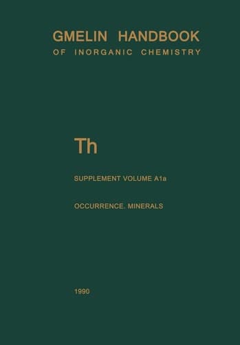 Th Thorium Natural Occurrence. Minerals (Excluding Silicates)