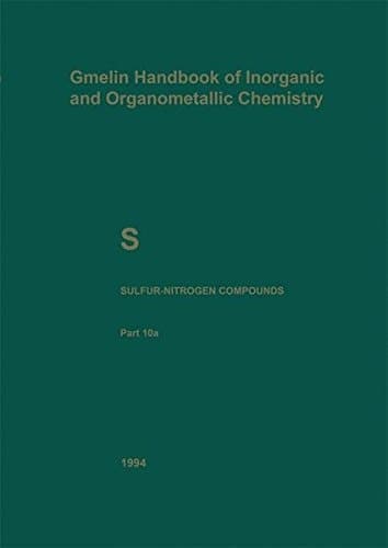 S Sulfur-Nitrogen Compounds Part 10a: Compounds with Sulfur of Oxidation Number II