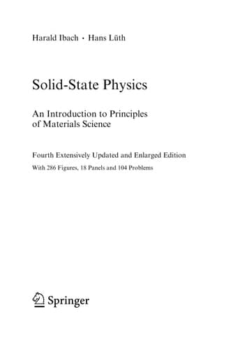 Solid-State Physics An Introduction to Principles of Materials Science