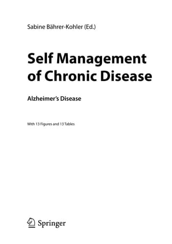 Self Management of Chronic Disease Alzheimer's Disease