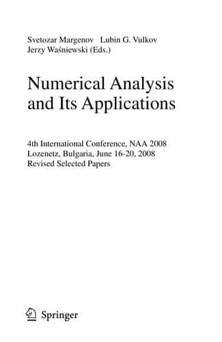 Numerical Analysis and Its Applications 4th International Conference, NAA 2008 Lozenetz, Bulgaria, June 16-20, 2008, Revised Selected Papers