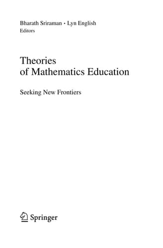 Theories of Mathematics Education Seeking New Frontiers