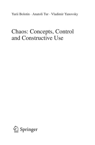 Chaos: Concepts, Control and Constructive Use