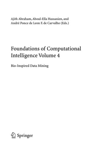 Foundations of Computational Intelligence Volume 4: Bio-Inspired Data Mining
