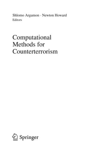 Computational Methods for Counterterrorism
