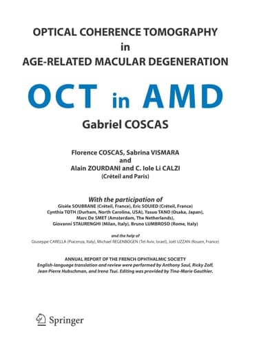 Optical Coherence Tomography in Age-related Macular Degeneration OCT in AMD