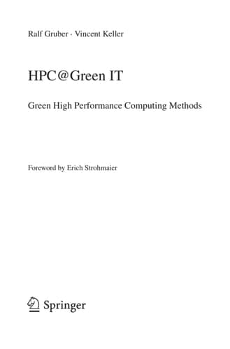 HPC@Green IT Green High Performance Computing Methods