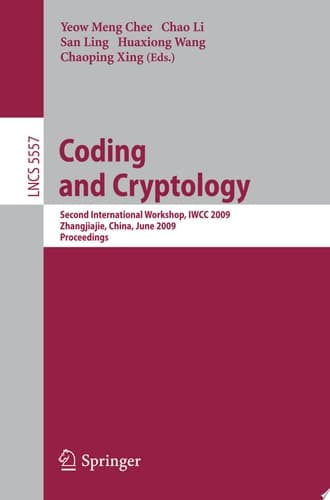 Coding and Cryptology Second International Workshop, IWCC 2009