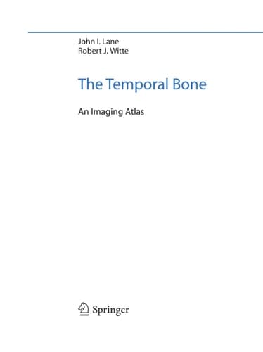 Temporal Bone: An Imaging Atlas