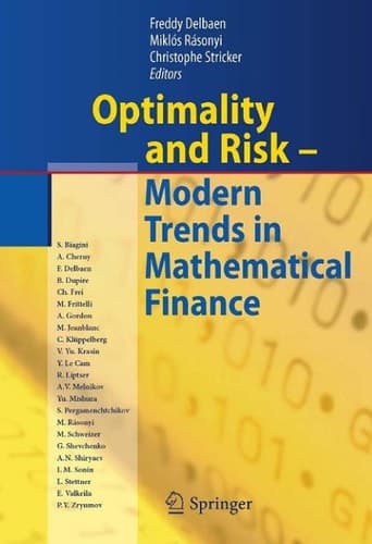 Optimality and Risk - Modern Trends in Mathematical Finance The Kabanov Festschrift