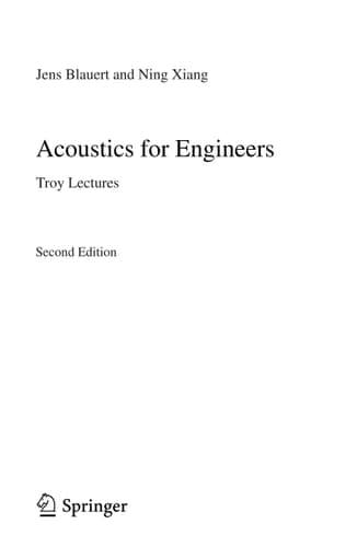 Acoustics for Engineers Troy Lectures