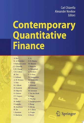 Contemporary Quantitative Finance Essays in Honour of Eckhard Platen