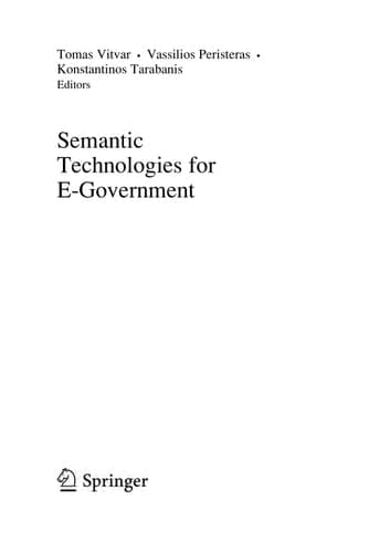 Semantic Technologies for E-Government