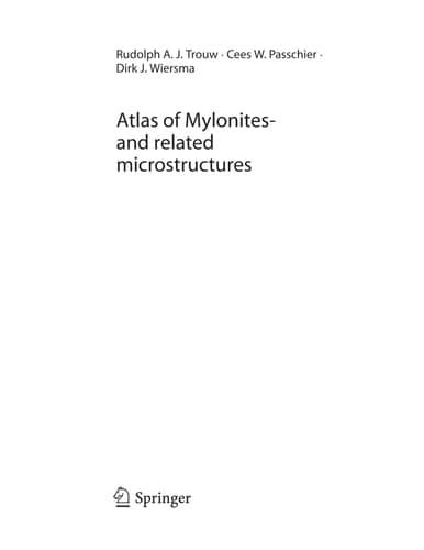Atlas of Mylonites - and related microstructures