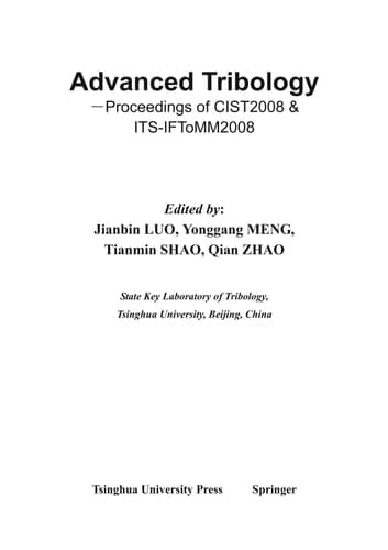 Advanced Tribology Proceedings of CIST2008 & ITS-IFToMM2008