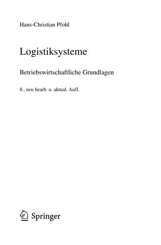 Logistiksysteme Betriebswirtschaftliche Grundlagen
