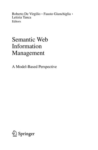 Semantic Web Information Management A Model-Based Perspective
