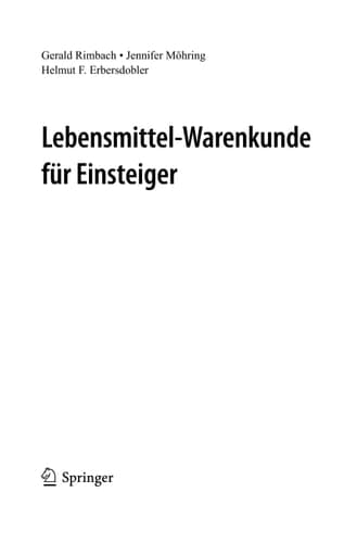 Lebensmittel-Warenkunde für Einsteiger