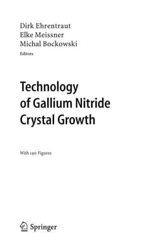 Technology of Gallium Nitride Crystal Growth