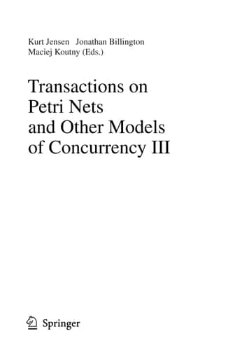 Transactions on Petri Nets and Other Models of Concurrency III
