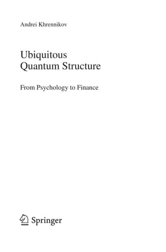 Ubiquitous Quantum Structure From Psychology to Finance