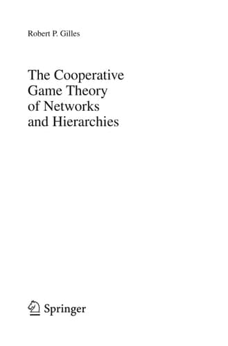 The Cooperative Game Theory of Networks and Hierarchies