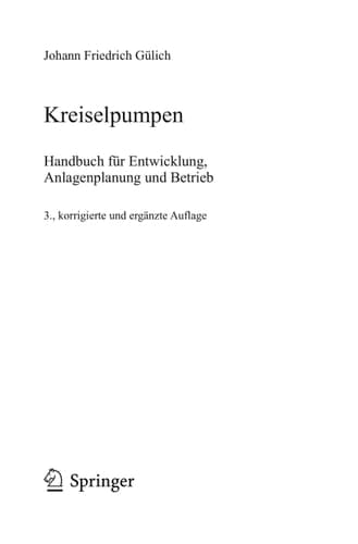 Kreiselpumpen Handbuch für Entwicklung, Anlagenplanung und Betrieb