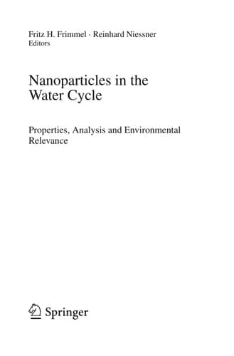 Nanoparticles in the Water Cycle Properties, Analysis and Environmental Relevance